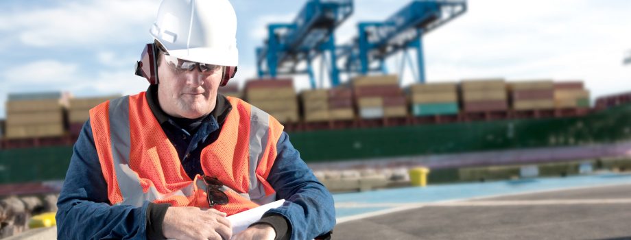 Image of man at building site