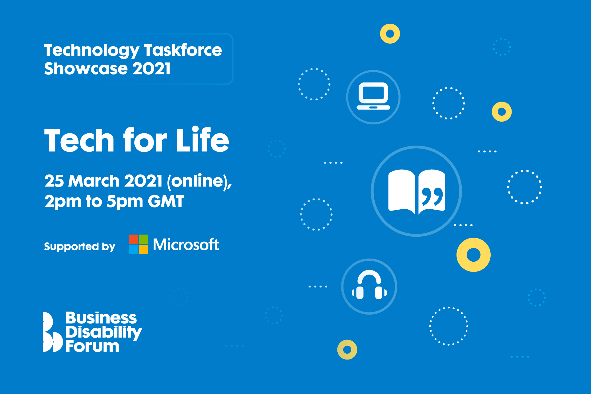 Tech for Life - 25 March 2021 header